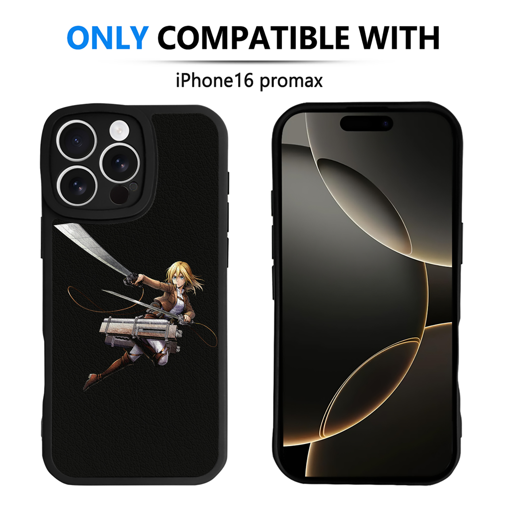 （画像用） 進撃の巨人 クリスタ·レンズ Attack on Titan Christa Lenz 【iPhone 16シリーズ対応】シリコンスマホケース（レザー調） 材質：シリコン
